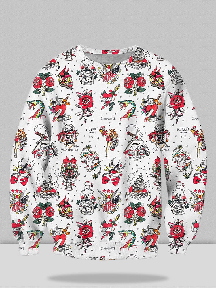 Printed Street Trend Klassisch Crew Neck Sweatshirt