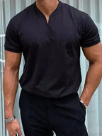 Lockere V Neck Kurz Ärmel T-Hemd