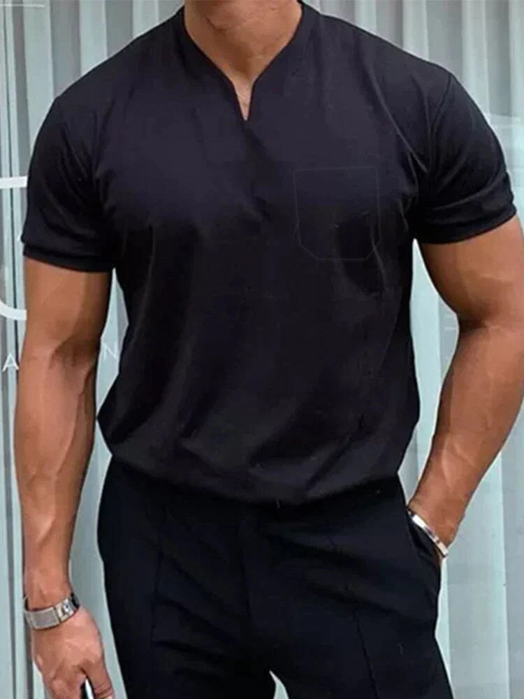 Lockere V Neck Kurz Ärmel T-Hemd