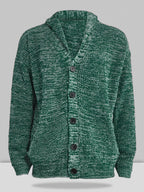 Uni Color Lang Ärmel Slim Fit Strick Pullover Jacke