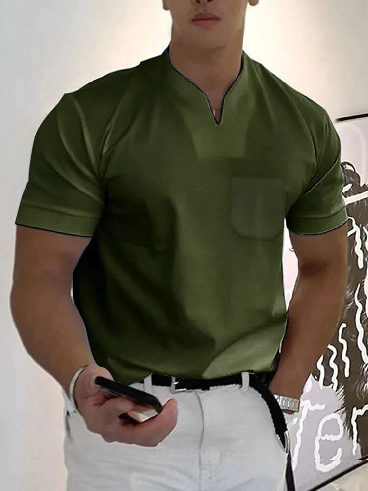 Lockere V Neck Kurz Ärmel T-Hemd