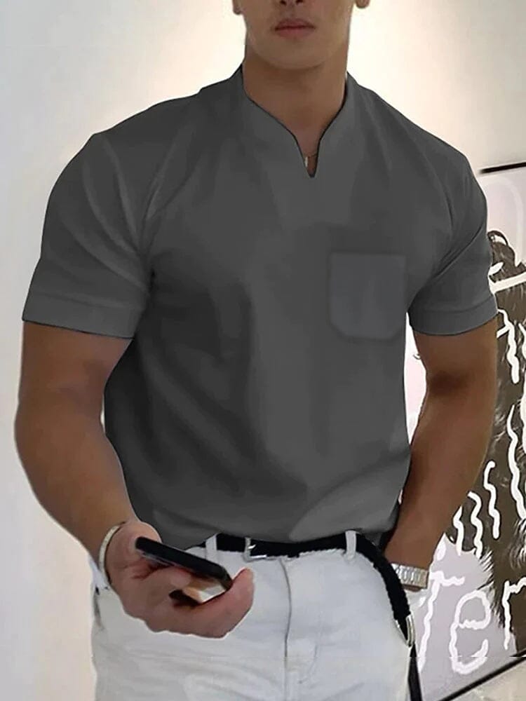 Lockere V Neck Kurz Ärmel T-Hemd