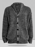 Uni Color Lang Ärmel Slim Fit Strick Pullover Jacke