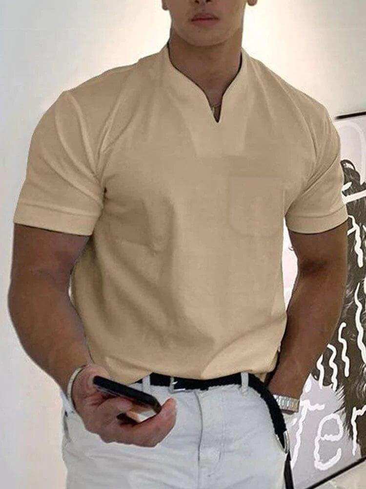 Lockere V Neck Kurz Ärmel T-Hemd