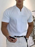 Lockere V Neck Kurz Ärmel T-Hemd