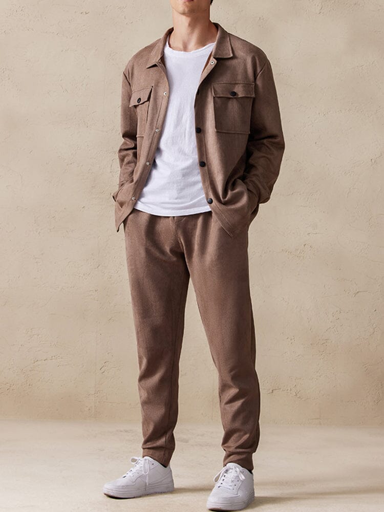 Trendy 2-Teil Suede Set