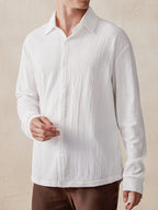 Casual Comfy Textured Hemd