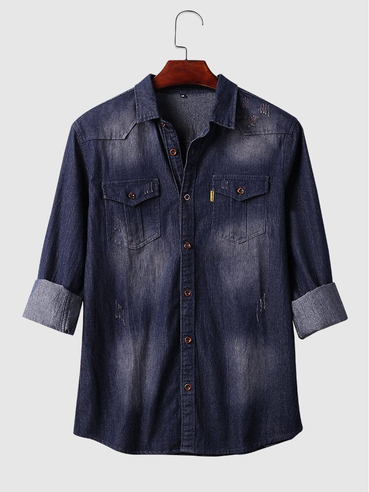 Denim Lang Ärmel Hemden