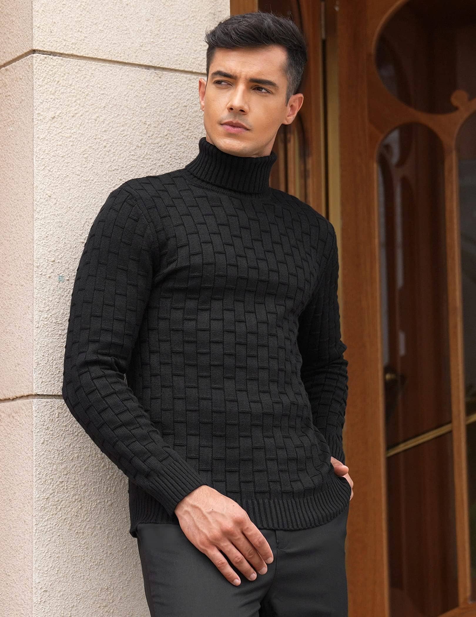 Slim Fit Rollkragen Thermal Pullover