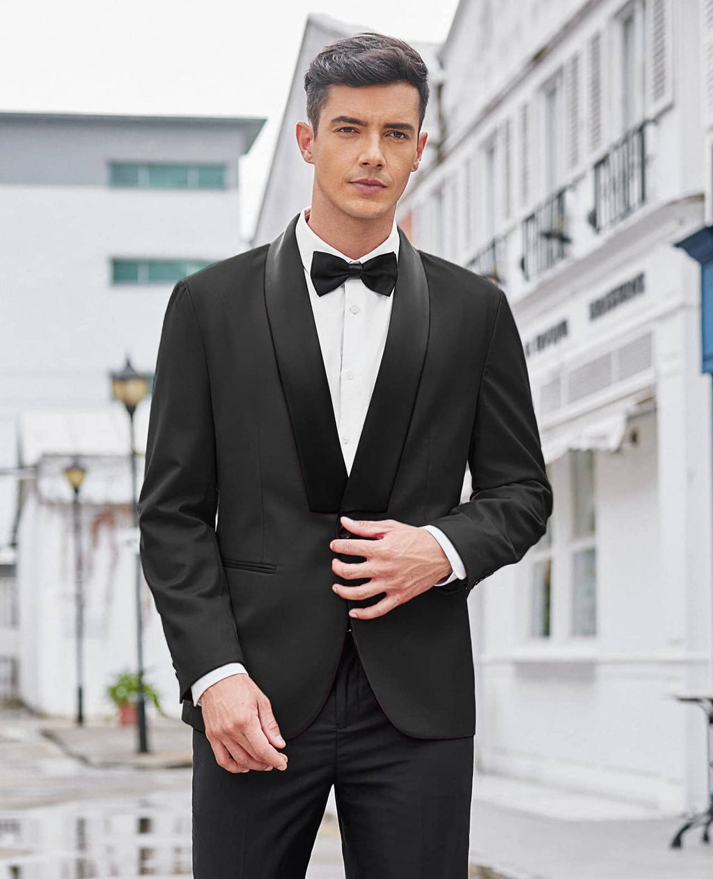Slim Fit Suits One Knopf Schalkragen Lapel Tuxedo