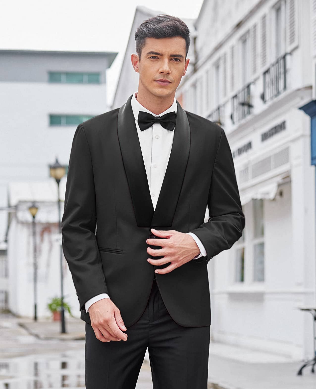 Slim Fit Suits One Knopf Schalkragen Lapel Tuxedo
