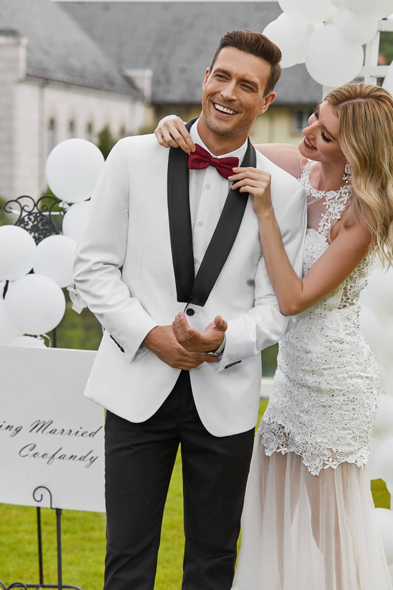 Slim Fit Suits One Knopf Schalkragen Lapel Tuxedo