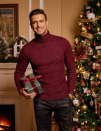 Slim Fit Rollkragen Thermal Pullover