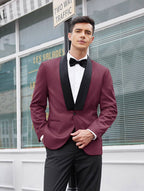 Slim Fit Suits One Knopf Schalkragen Lapel Tuxedo