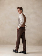 Plaid Splicing Tweed Weste