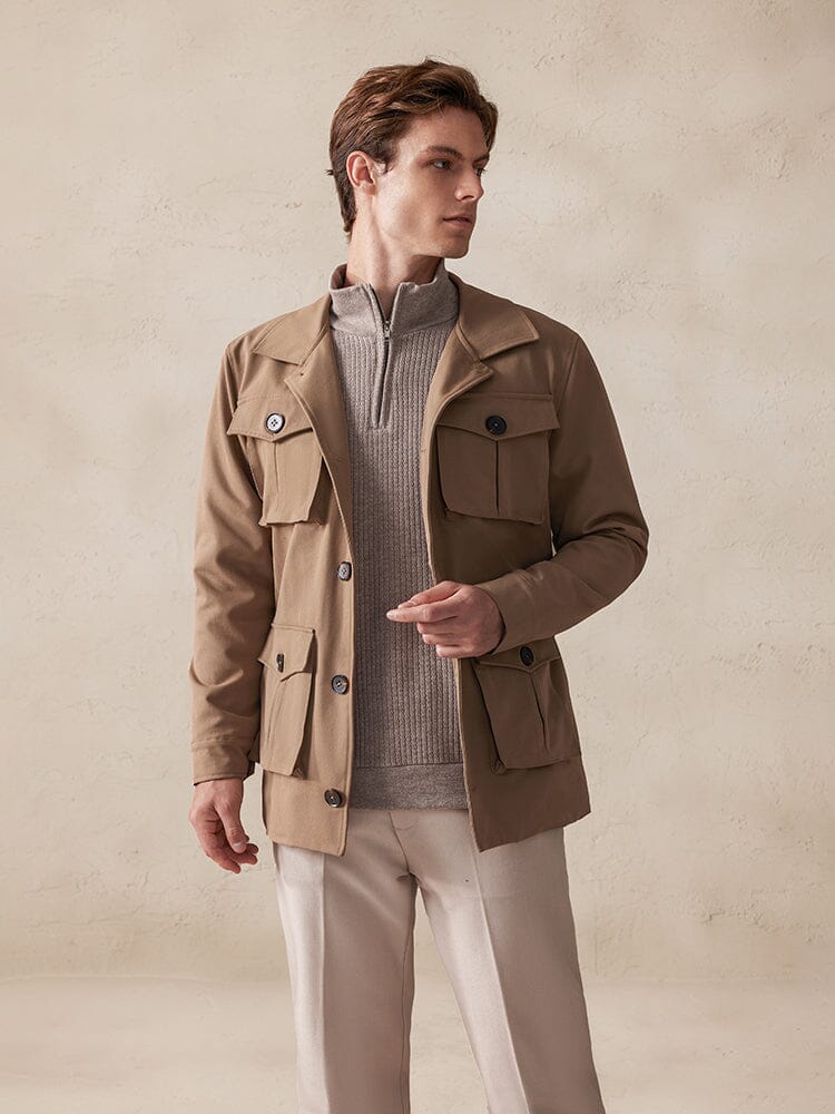 Vintage Cargo Trench Jacke with Belt