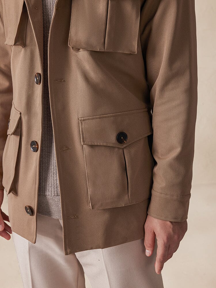Vintage Cargo Trench Jacke with Belt