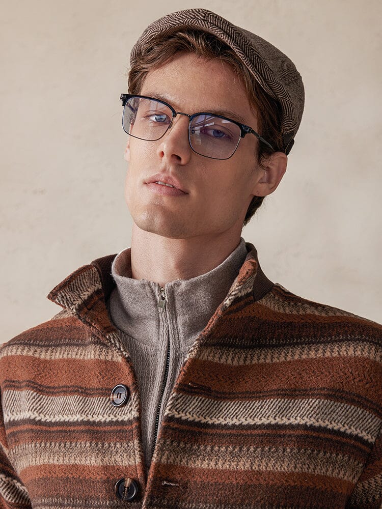Vintage Stripe Tweed Jacke
