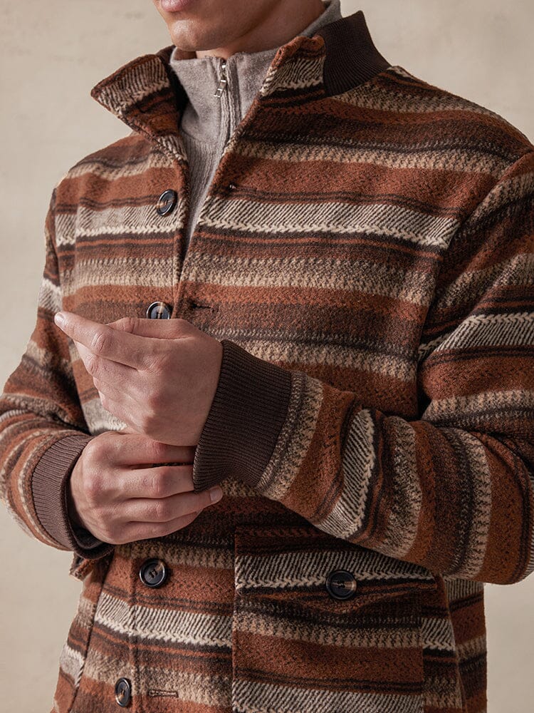 Vintage Stripe Tweed Jacke