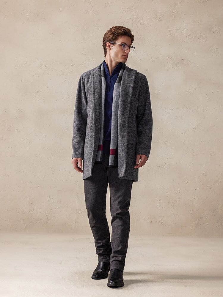 Casual Stand Kragen Tweed Mantel