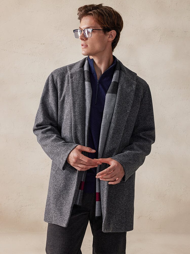 Casual Stand Kragen Tweed Mantel
