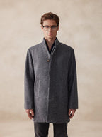 Casual Stand Kragen Tweed Mantel