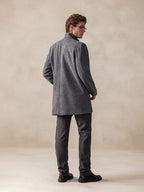 Casual Stand Kragen Tweed Mantel