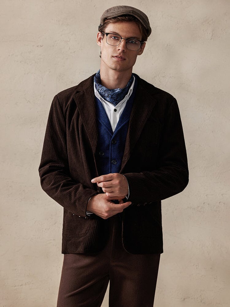 Elegant Corduroy Blazer Jacke