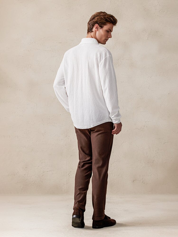 Casual Comfy Textured Hemd