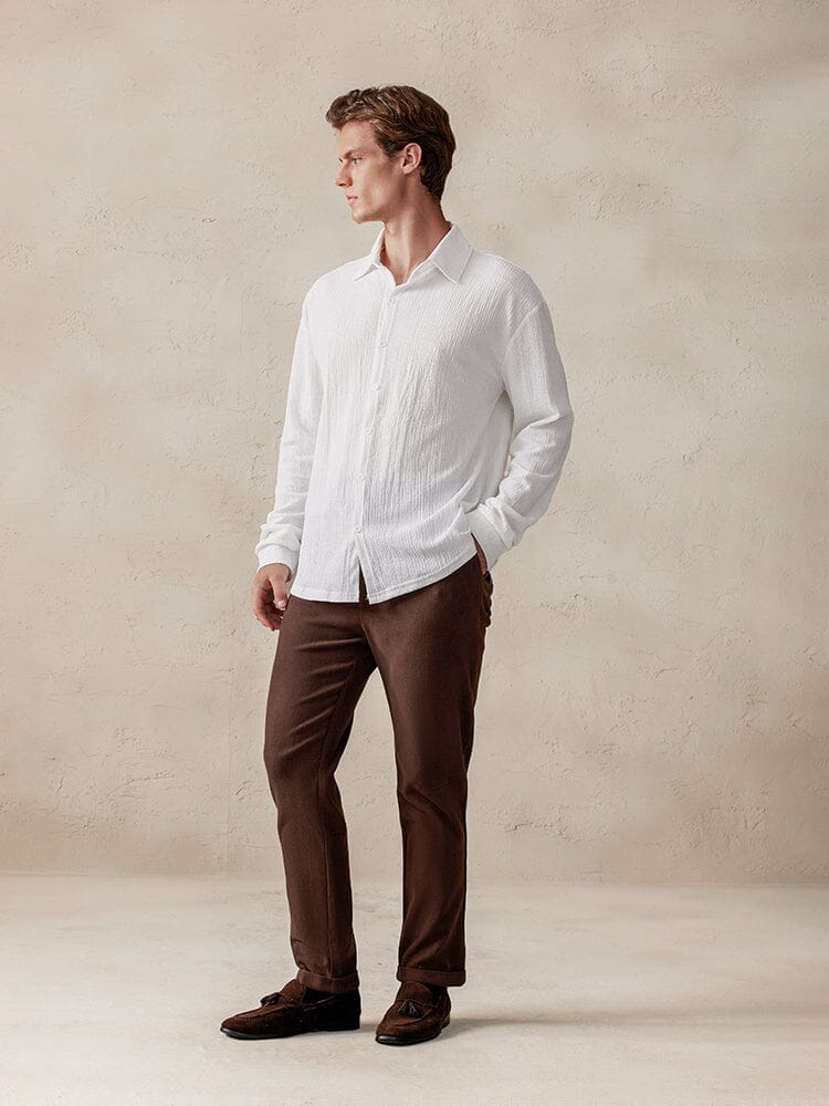 Casual Comfy Textured Hemd