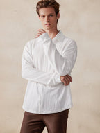 Casual Comfy Textured Hemd
