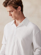 Casual Comfy Textured Hemd