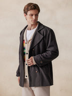 Lapel Double-Breasted Tweed Mantel