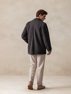 Lapel Double-Breasted Tweed Mantel
