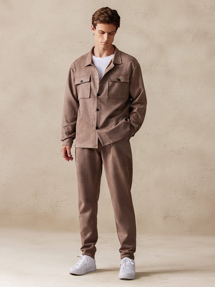 Trendy 2-Teil Suede Set