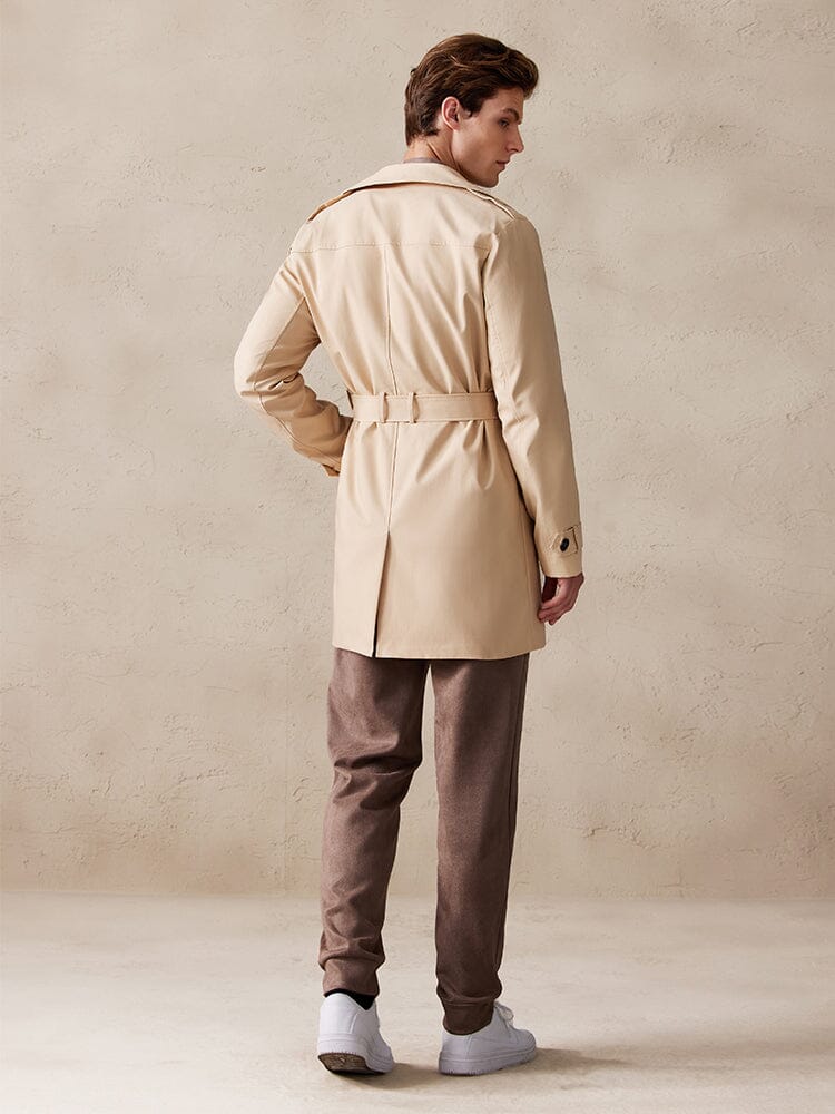 Klassisch Double-Breasted Trench Mantel