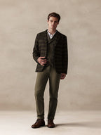 Vintage Plaid Wool Blend Blazer Jacke