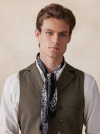 Stylish Printed Square Silk Schal