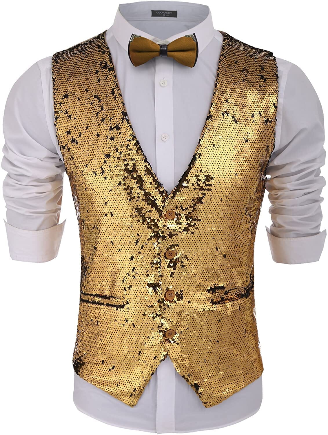 Slim Fit Sequins Weste