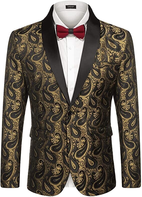 Paisley Schalkragen Lapel Blazer