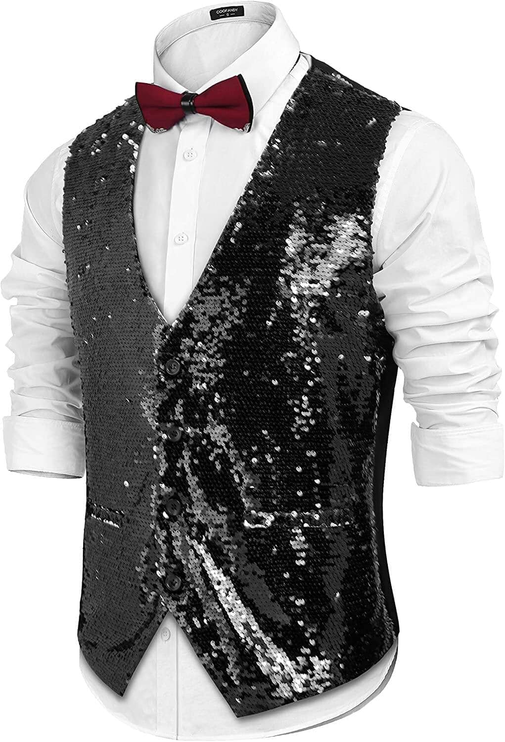 Slim Fit Sequins Weste