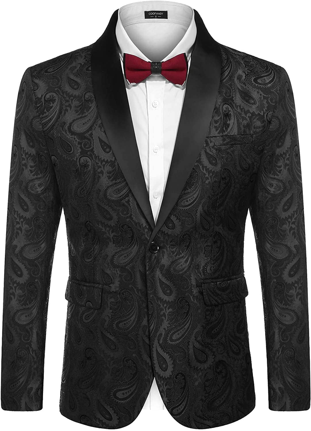 Paisley Schalkragen Lapel Blazer
