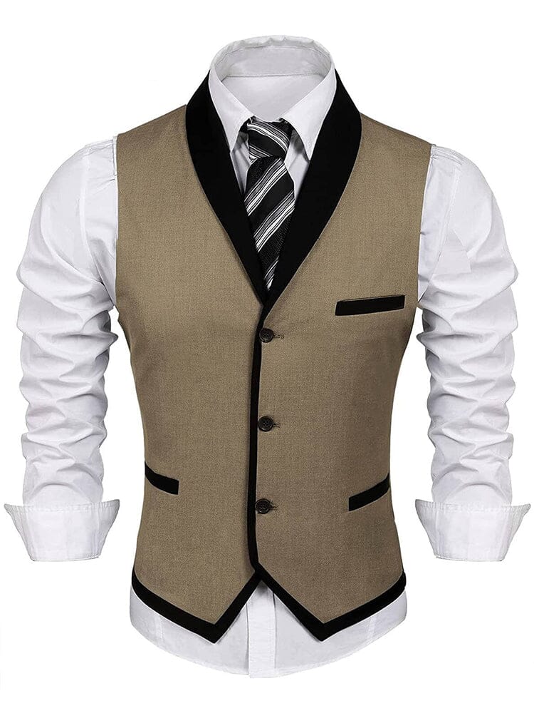 Buttons V-neck Anzug Weste