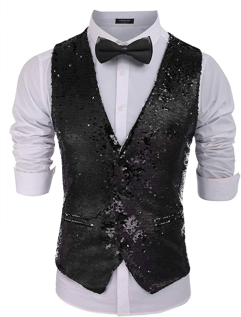 Slim Fit Sequins Weste