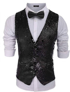 Slim Fit Sequins Weste