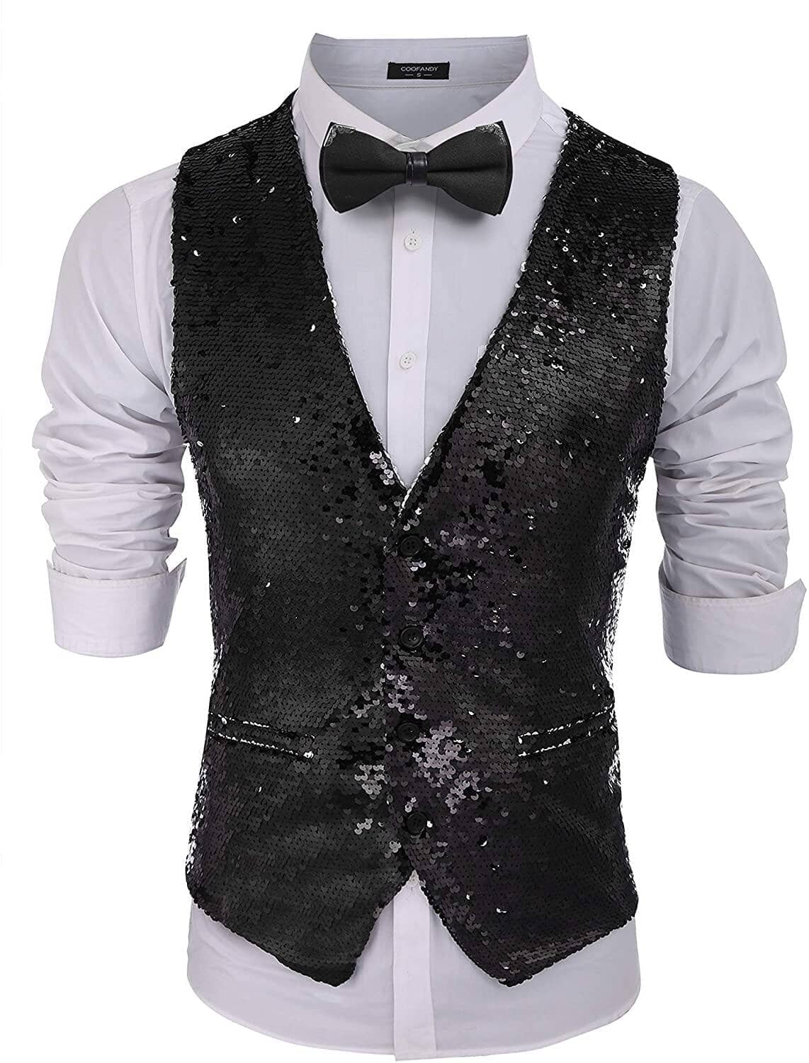 Slim Fit Sequins Weste