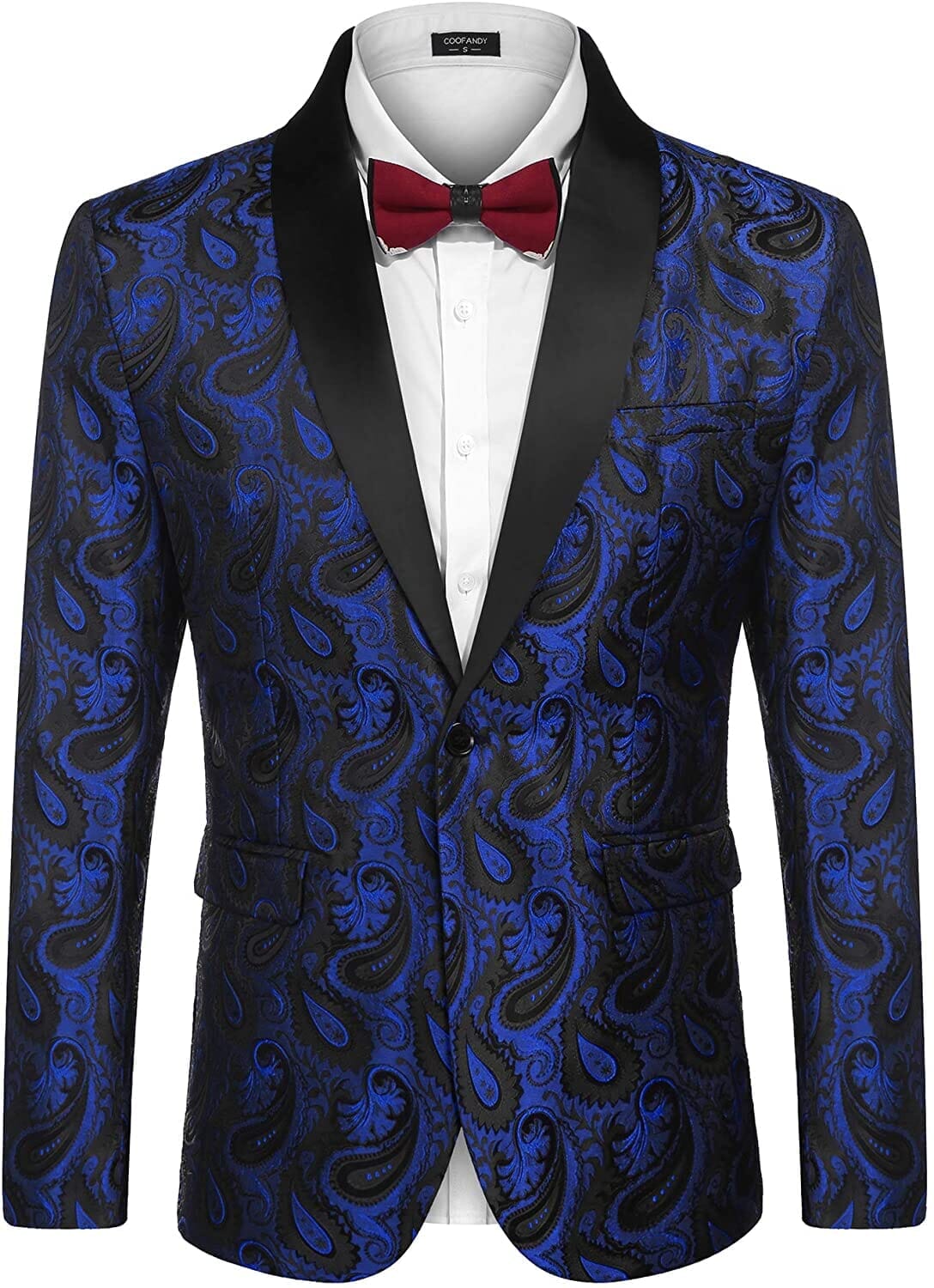 Paisley Schalkragen Lapel Blazer