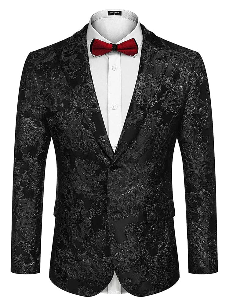 Rose Embroidered Blazer
