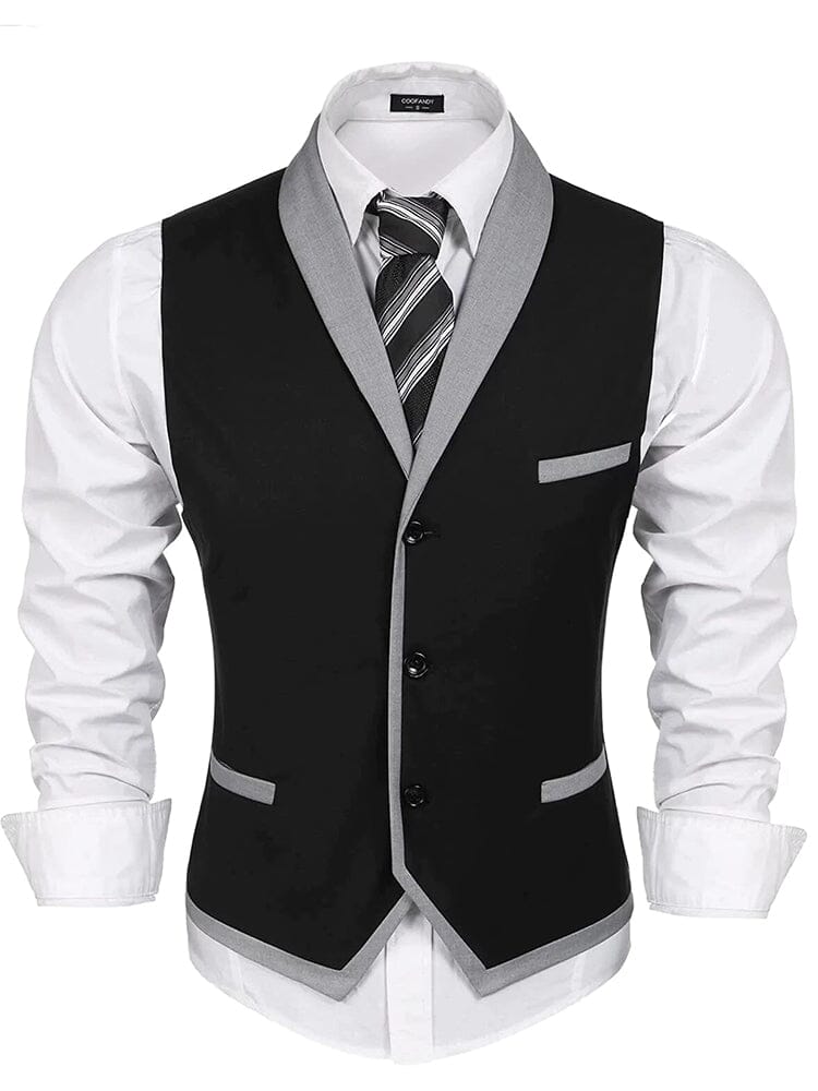 Buttons V-neck Anzug Weste