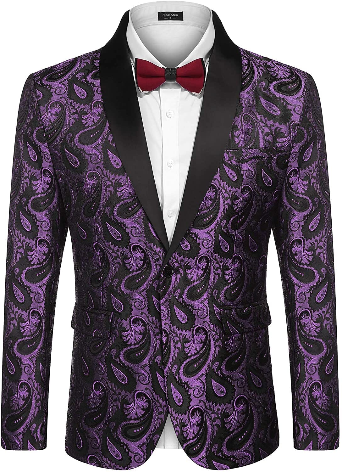 Paisley Schalkragen Lapel Blazer